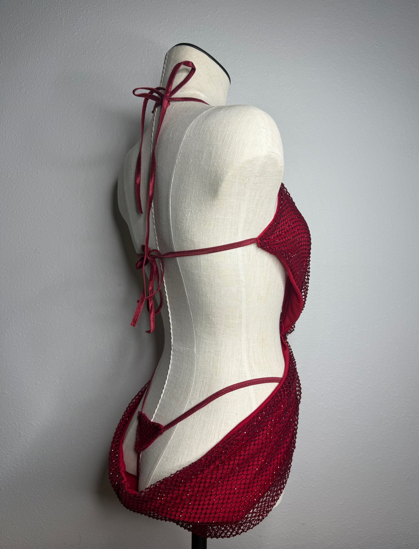 Cherry V Drape Dress