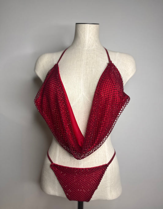 Cherry V Drape Top + Panty